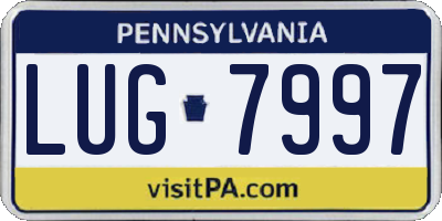PA license plate LUG7997