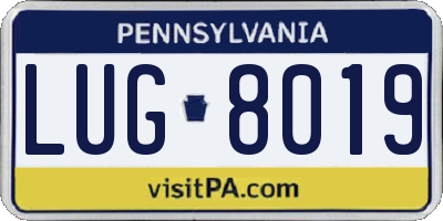 PA license plate LUG8019