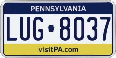 PA license plate LUG8037