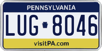 PA license plate LUG8046