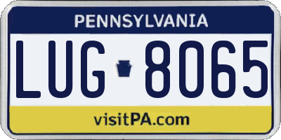 PA license plate LUG8065