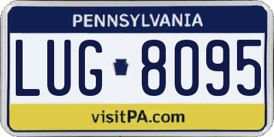 PA license plate LUG8095