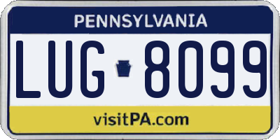 PA license plate LUG8099