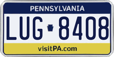 PA license plate LUG8408
