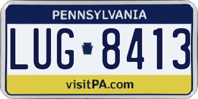 PA license plate LUG8413