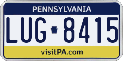 PA license plate LUG8415