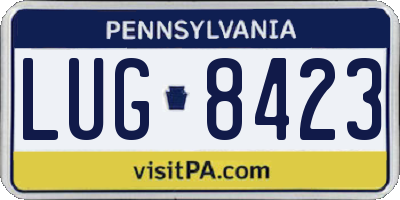PA license plate LUG8423