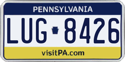 PA license plate LUG8426