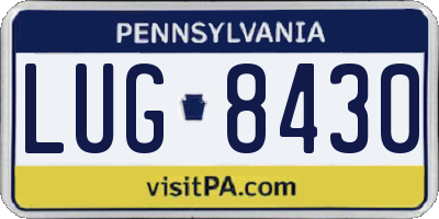 PA license plate LUG8430