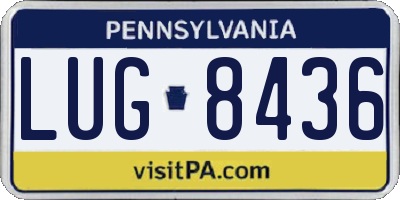 PA license plate LUG8436