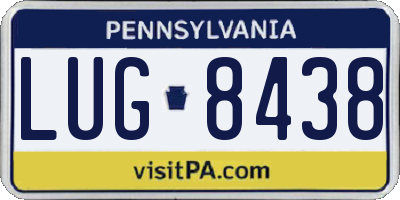 PA license plate LUG8438