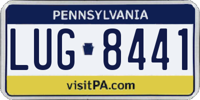 PA license plate LUG8441