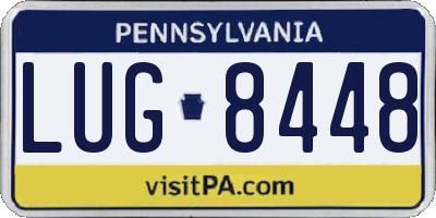PA license plate LUG8448