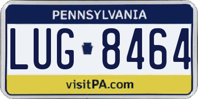 PA license plate LUG8464