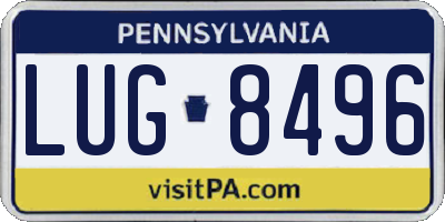 PA license plate LUG8496
