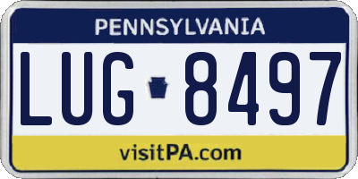 PA license plate LUG8497