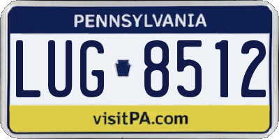 PA license plate LUG8512