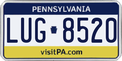 PA license plate LUG8520