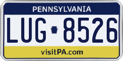 PA license plate LUG8526