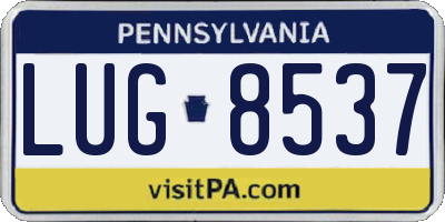 PA license plate LUG8537