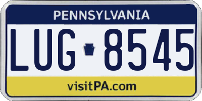 PA license plate LUG8545