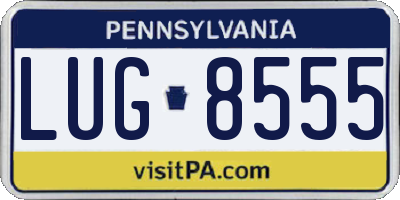 PA license plate LUG8555