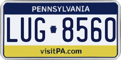 PA license plate LUG8560
