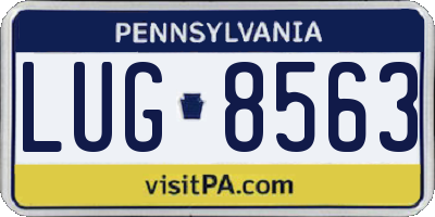 PA license plate LUG8563