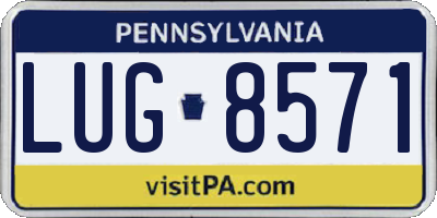 PA license plate LUG8571
