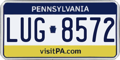 PA license plate LUG8572