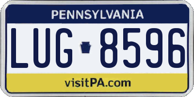 PA license plate LUG8596