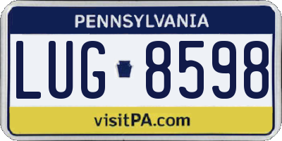 PA license plate LUG8598