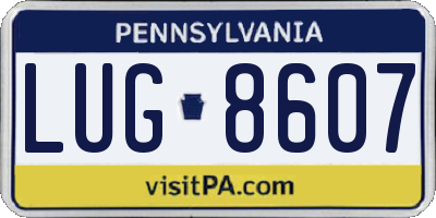 PA license plate LUG8607