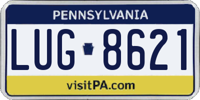 PA license plate LUG8621