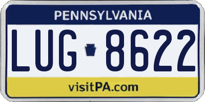 PA license plate LUG8622