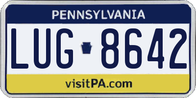 PA license plate LUG8642