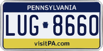 PA license plate LUG8660