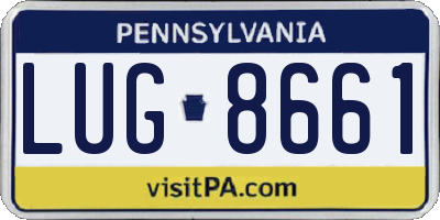 PA license plate LUG8661