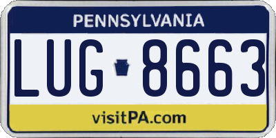 PA license plate LUG8663
