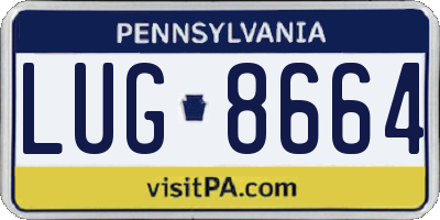 PA license plate LUG8664