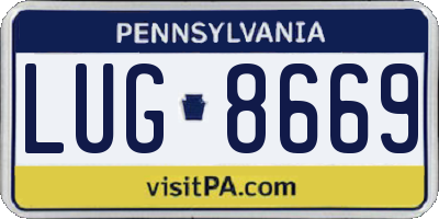PA license plate LUG8669