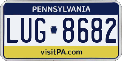 PA license plate LUG8682