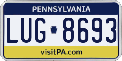 PA license plate LUG8693