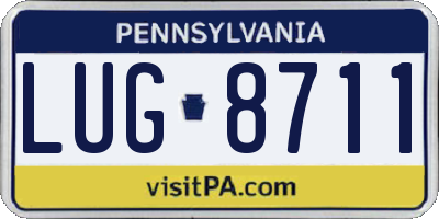 PA license plate LUG8711