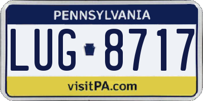 PA license plate LUG8717