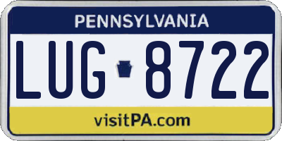 PA license plate LUG8722