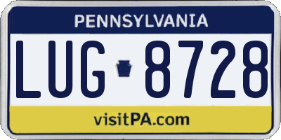 PA license plate LUG8728