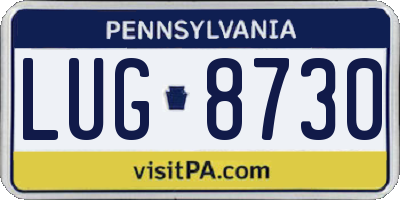 PA license plate LUG8730