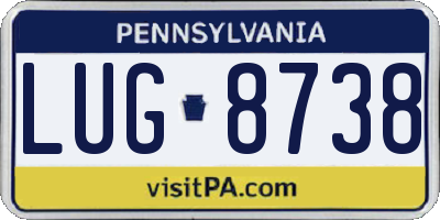 PA license plate LUG8738