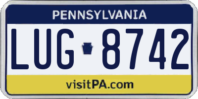 PA license plate LUG8742